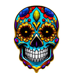 Skull Mexican Style, Día de Muertos