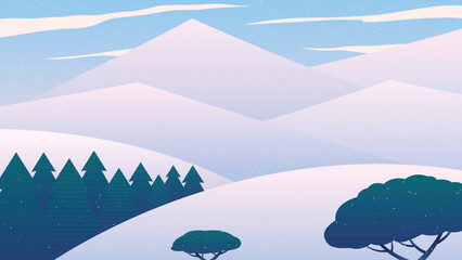 VIEW OF SNOW MOUNTAIN & PINE FOREST