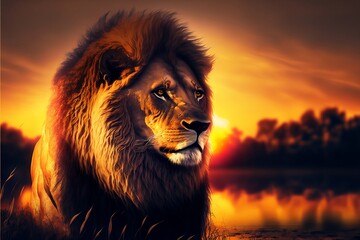 King of the Jungle: Majestic Lion 