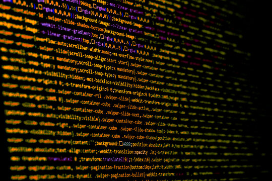 Code background. web programming with compressed css code