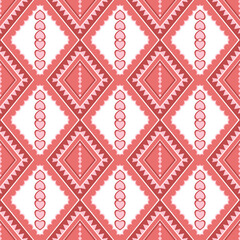 Pink heart seamless, seamless pattern , fabric pattern, white background 