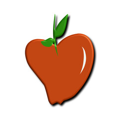 Illustration design vector graphic of a red apple. Perfect for kids lesson stickers