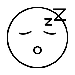 Sleepy Emoji, Emoticon Icon Logo Design Vector Template Illustration Sign And Symbol Pixels Perfect