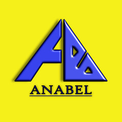 Letter A and B letter shape graphic illustration design in blue color 3D. Perfect for company logos, shops and more
