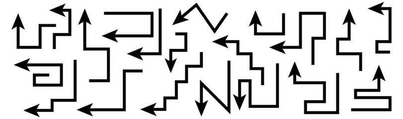 Randomly shaped Vector arrows collection. Arrows icon. Arrow vector icon. Arrows vector collection