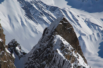 With Skyway Mont Blanc high in the Alps, Italy, Aosta Valley.
Near to Mont Blanc at 3,466 metres, Courmayeur.