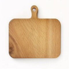 wooden cutting board on a white background