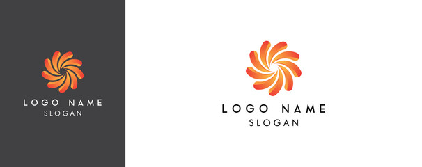 Flower abstract Logo Template Design Vector, Emblem, Design Concept, Creative Symbol, Icon