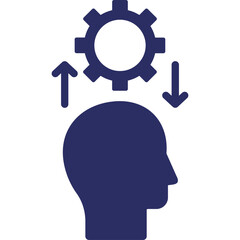 Cog, head  Vector Icon which can easily modify or edit

