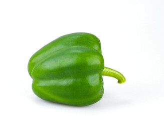 Green bell pepper  isolated on white background