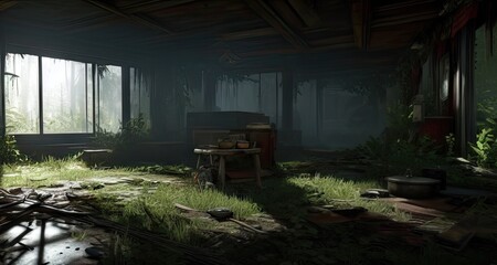 Fototapeta na wymiar Environment in the Last of Us - This Illustration is made with AI