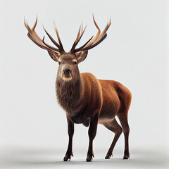 deer isolated on white . generative AI
