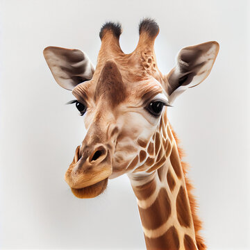 giraffe head closeup