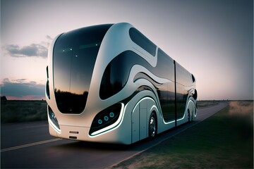 futuristic bus with a cool design