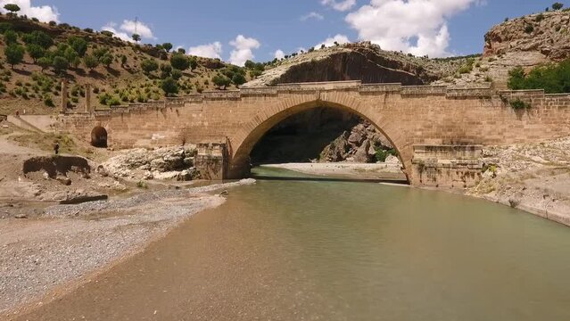 Cendere Bridge, located in Kahta Adıyaman in Turkey.