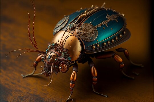 Beetle steampunk - illustration