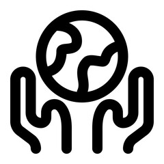 Save The Planet Line Style Icon  vector design and illustration template