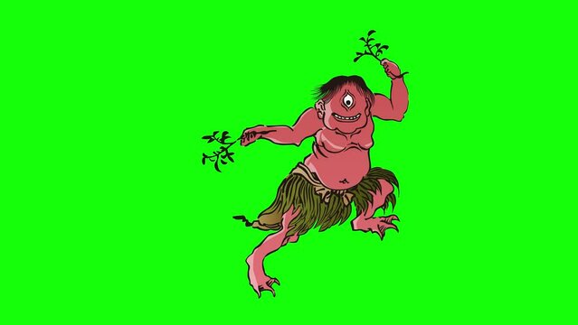 赤い妖怪　グリーンバック
