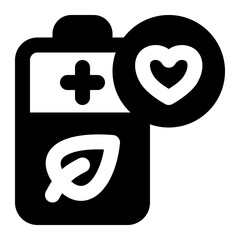 Obraz premium Save Energy Glyph Style Icon vector design and illustration template