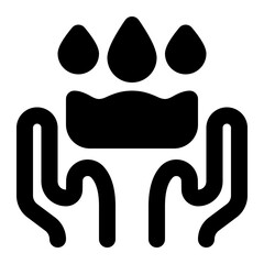 Water Saving Glyph Style Icon  vector design and illustration template