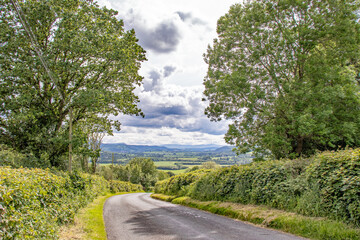 Fototapeta na wymiar Country road in Wales.