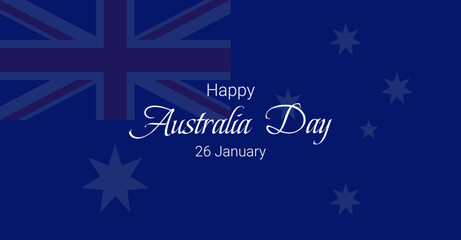 Obraz na płótnie Canvas Australia Day. 26 January. Holiday Concept. Australia flag vector. Card ,banner, poster. Background. Vector illustration.