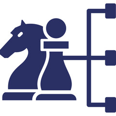 Business strategic, chess Vector Icon
