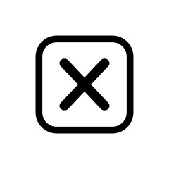 close button outline style icon