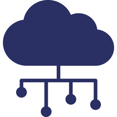 Cloud data, cloud hierarchy Vector Icon

