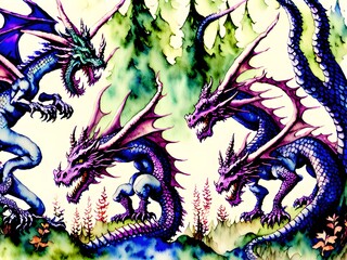 Dragon War, Generative AI Illustration