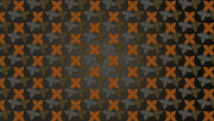 Earth tones colored geometrical shapes pattern background with decorative illustrations - Desktop, wallpaper, cover, texture