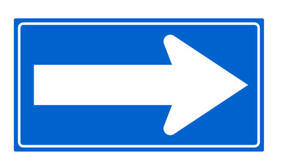一方通行の矢印アイコン　道路標識
