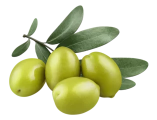  Delicious green olives with leaves cut out © Yeti Studio