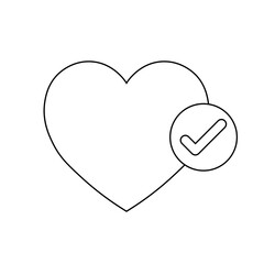 Simple illustration of heart icon for St. Valentines Day