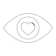 Simple illustration of heart icon for St. Valentines Day