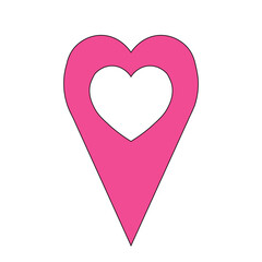 Simple illustration of heart icon for St. Valentines Day