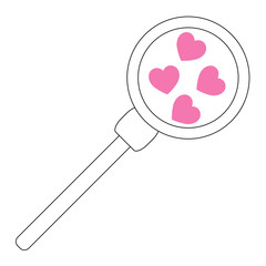 Simple illustration of heart icon for St. Valentines Day