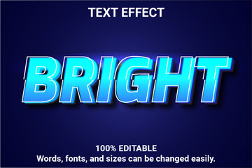 Editable 3d text effect template