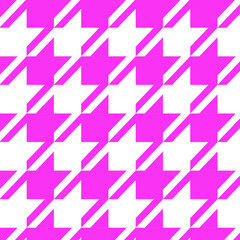 barbie pink and white houndstooth seamless vector pattern
