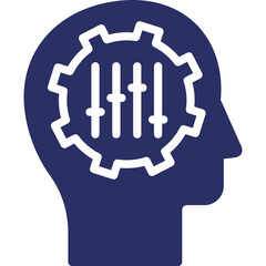 Adjuster, brain Vector Icon

