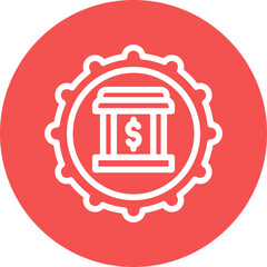 Banking System Icon Style