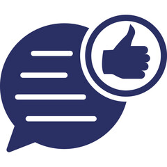 Chat bubble, customer satisfaction Vector Icon
