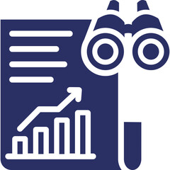 Binoculars, entrepreneurship Vector Icon
