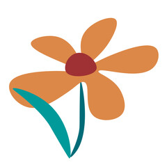 Abstract shapes fashion trend, pastel palette, hippie style 60s 70s. Matisse element.