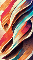 Abstract flowing wavy lines. Colorful dynamic wave illustration Generative AI Content by Midjourney