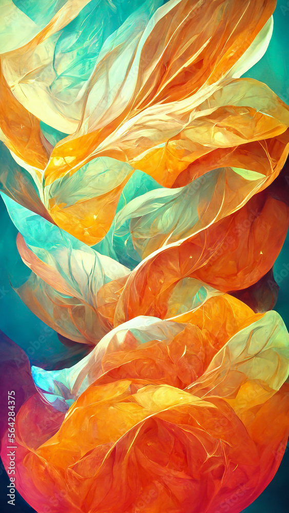 Poster Gradient blob abstract glow background illustration Generative AI Content by Midjourney