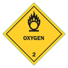 Class 2 symbol. Gas. Oxygen. Vector illustration.