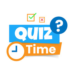 colorful paper cut style Quiz time template concept illustration flat design vector eps10. modern graphic element for landing page, empty state ui, infographic, icon, banner