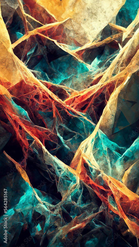 Poster black triangular abstract background surface 3d render illustration generative ai content by midjour