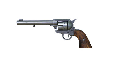 old west revolver isolated 